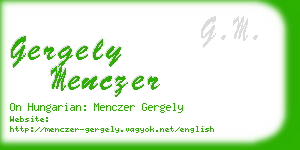 gergely menczer business card
